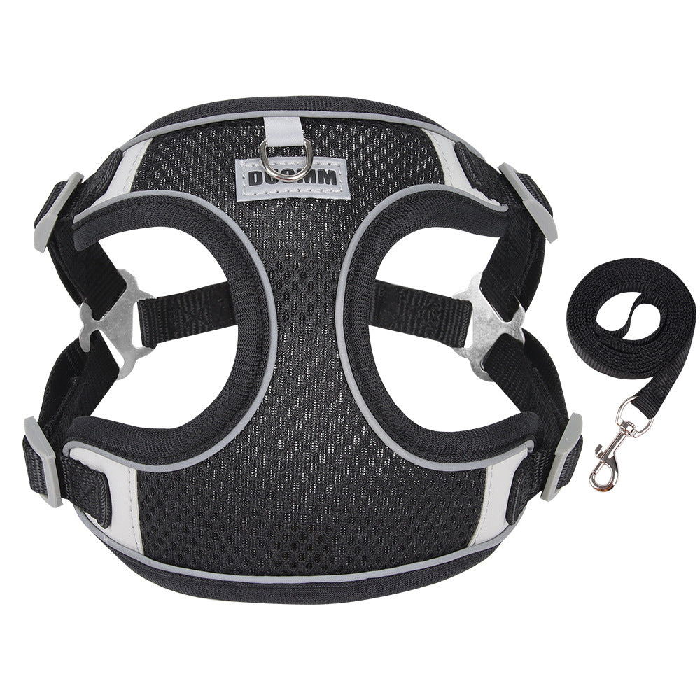 Pet Leash Teddy Breathable Adjustable Pet Chest Harness