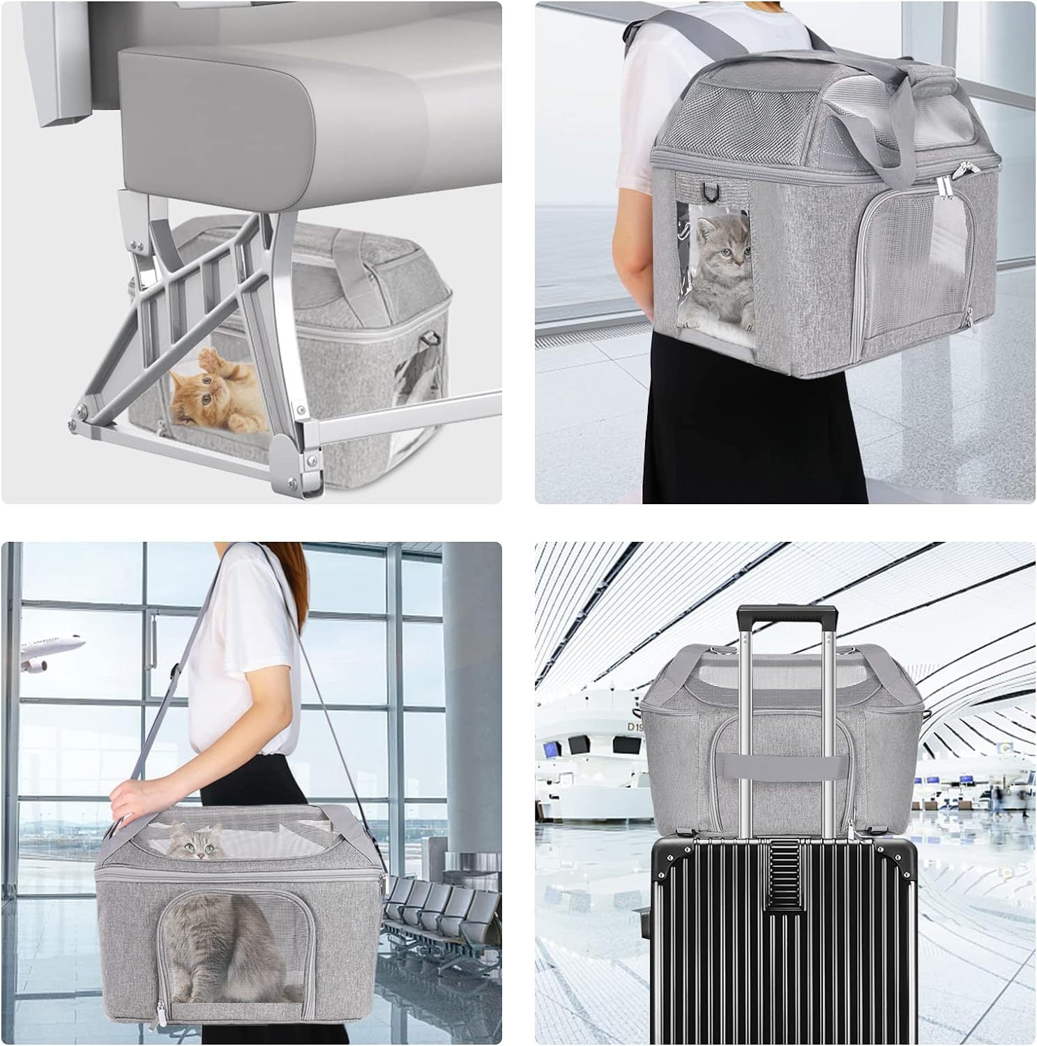 Breathable Pet Carrier Backpack For Travel And Outdoor Use