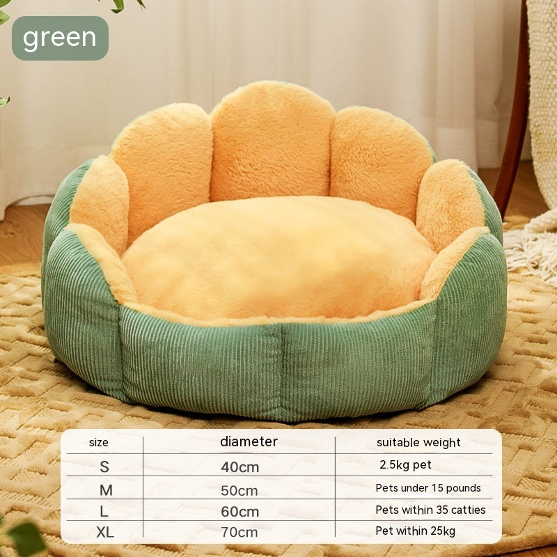 Plush Thickened Pet Bed Removable Washable Shell Kennel