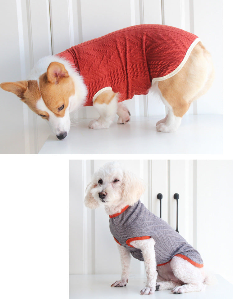 Pet Vintage Twist Style Sweater Clothing