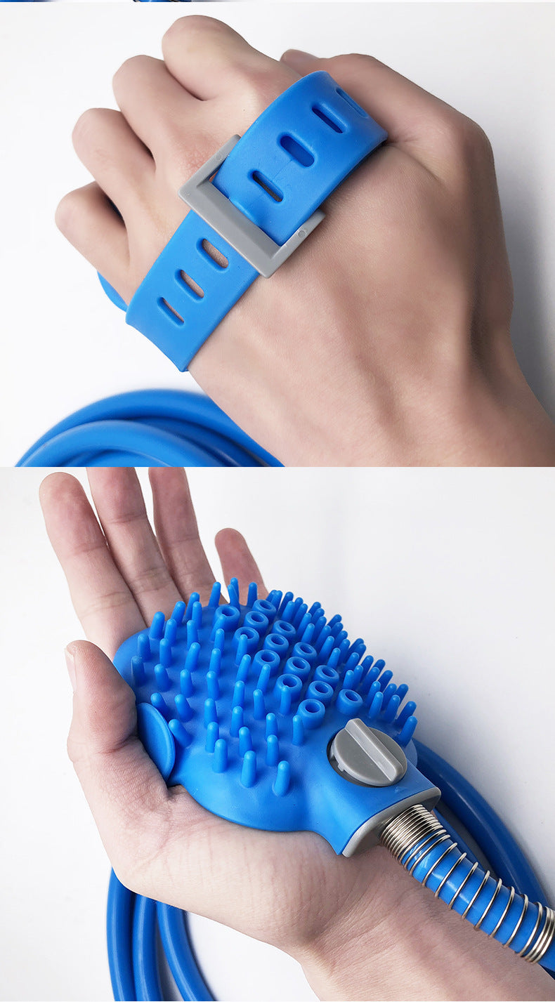 Pet Bathing Gloves With Silicone Nozzle Massage Shower Brush
