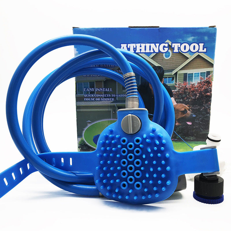Outdoor Pet Bath Shower Cleaning Brush Grooming Tool