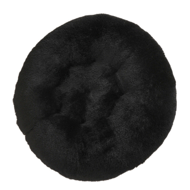 Round Plush Pet Bed Warm Comfortable Sleeping Mat House