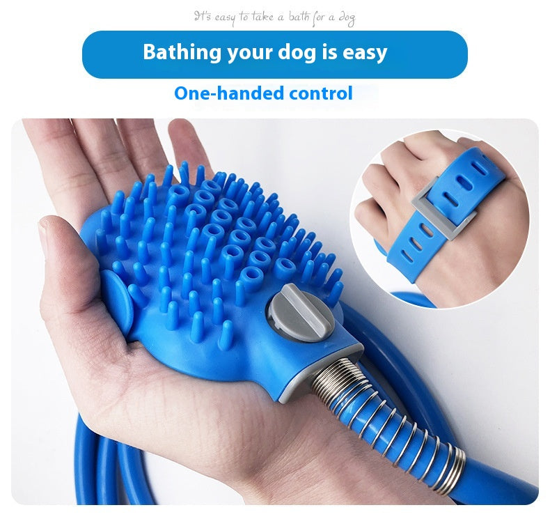 Pet Bathing Gloves With Silicone Nozzle Massage Shower Brush