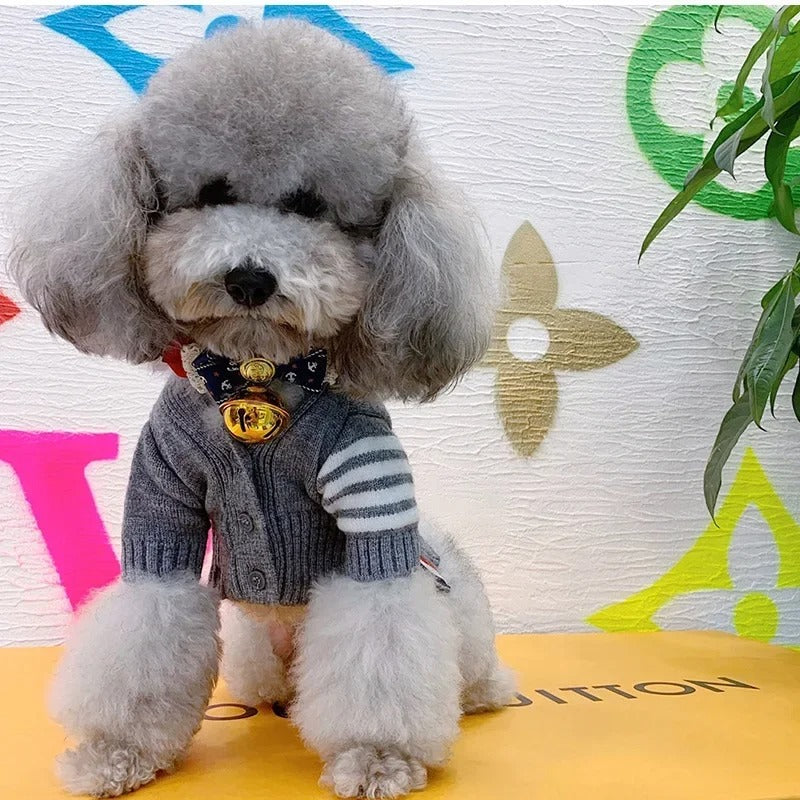Pet Cardigan Sweater Clothing For Outdoor Wear