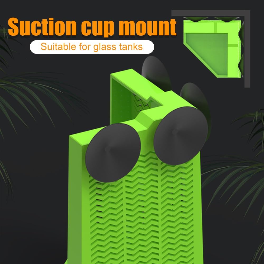 Wall Mounted Reptile Feeder Box With Suction Cups For Pet Feeding