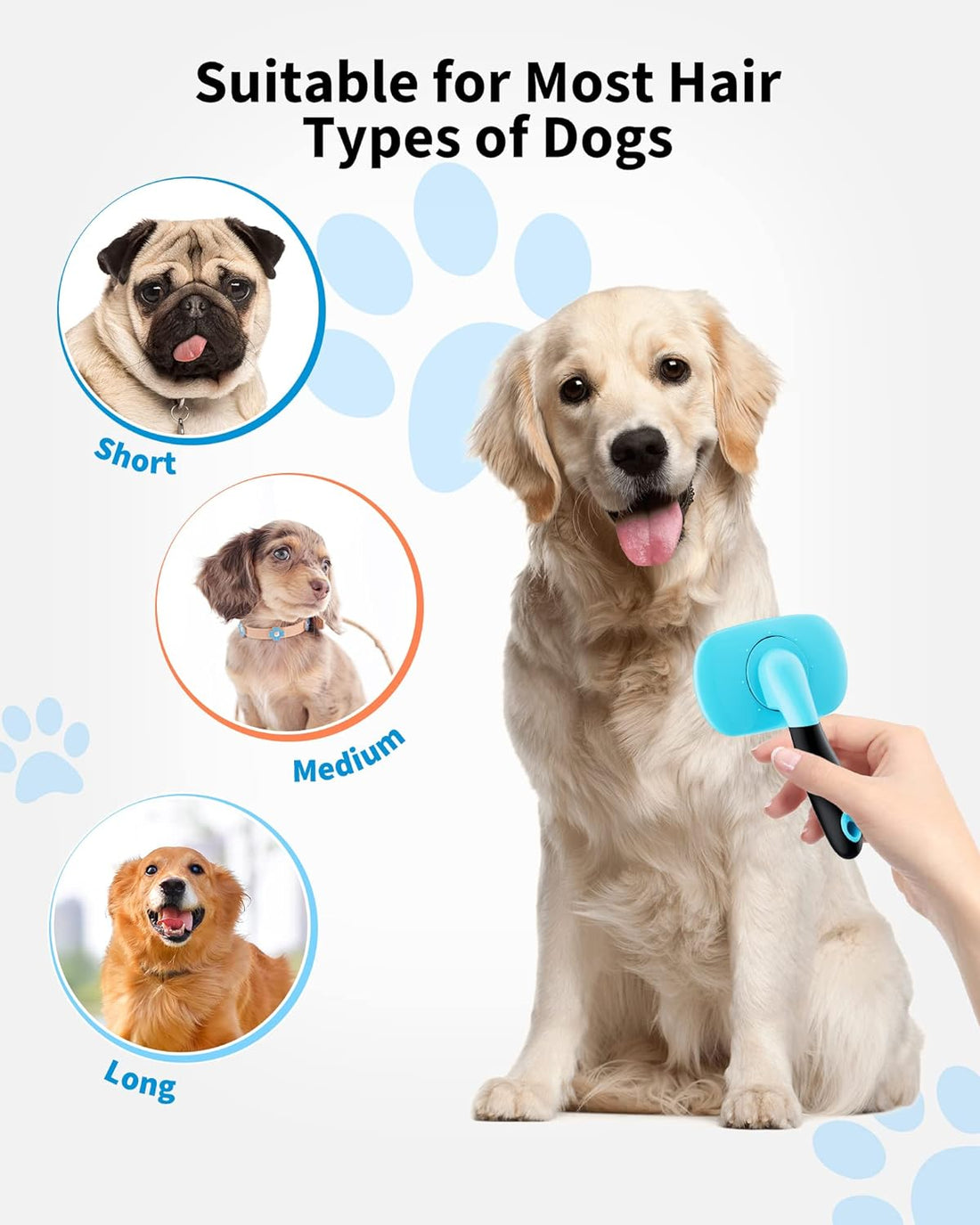 Pet Grooming Shedding Brush For Loose Hair Removal