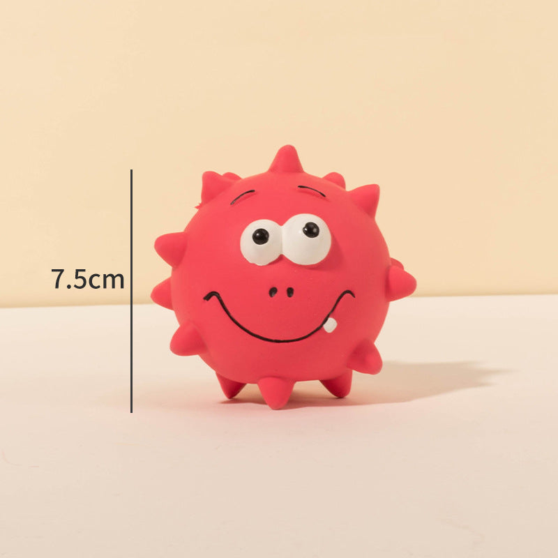 Squeaky Pet Toy Set Durable Latex Rubber Play Balls