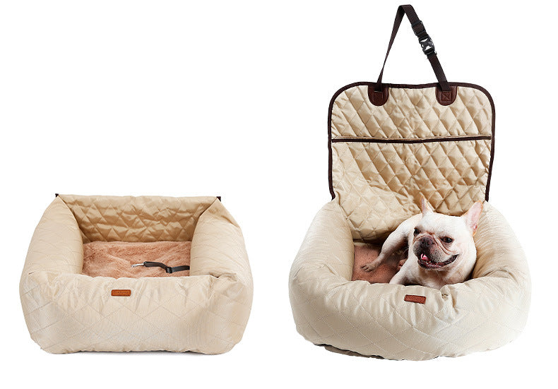 Pet 2 In 1 Folding Car Seat Pad And Travel Bed