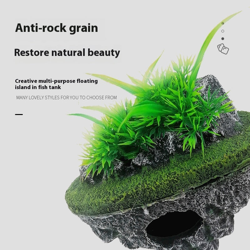 Floating Aquarium Stone Ornament For Fish Tank Landscaping Decoration