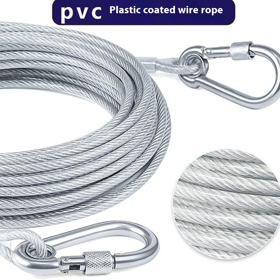 Pet Wire Rope Leash Durable Towing Lead