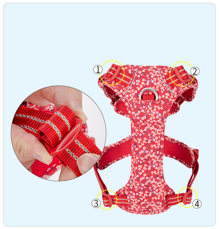 Pet Vest Type Chest Harness Leash Set