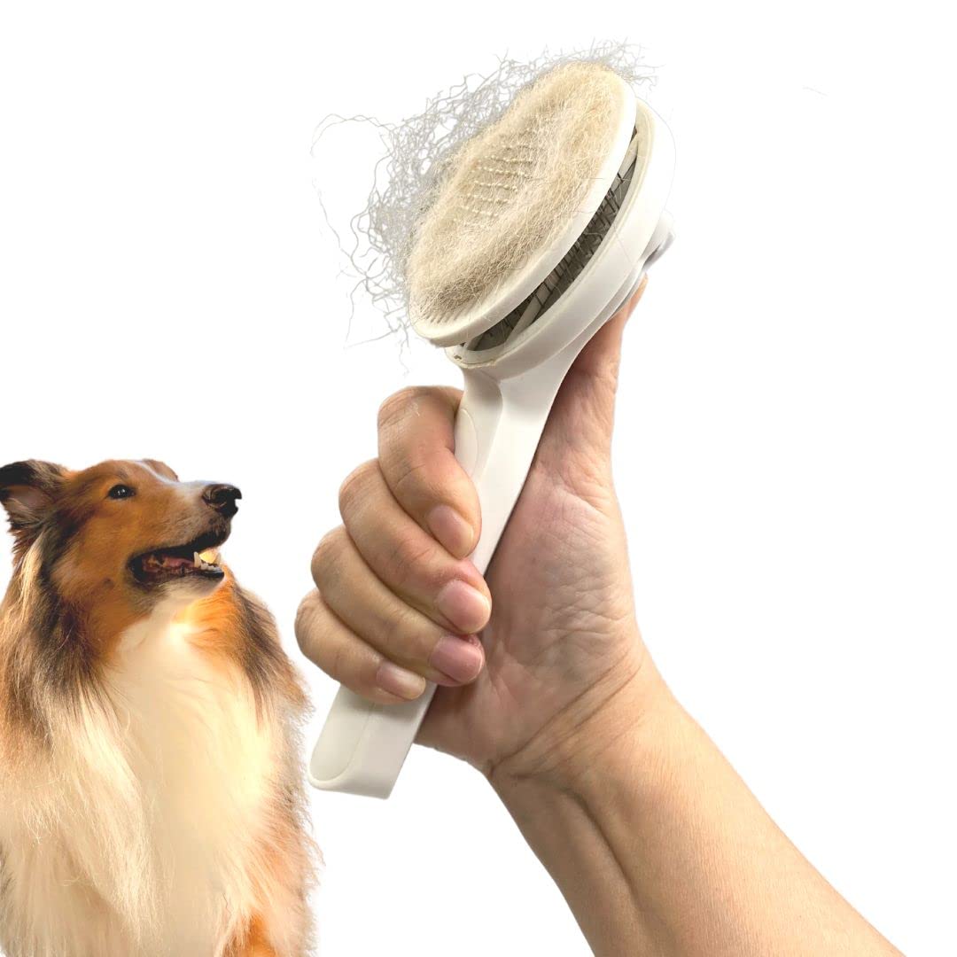 Self Cleaning Pet Slicker Grooming Brush For Loose Hair And Mats