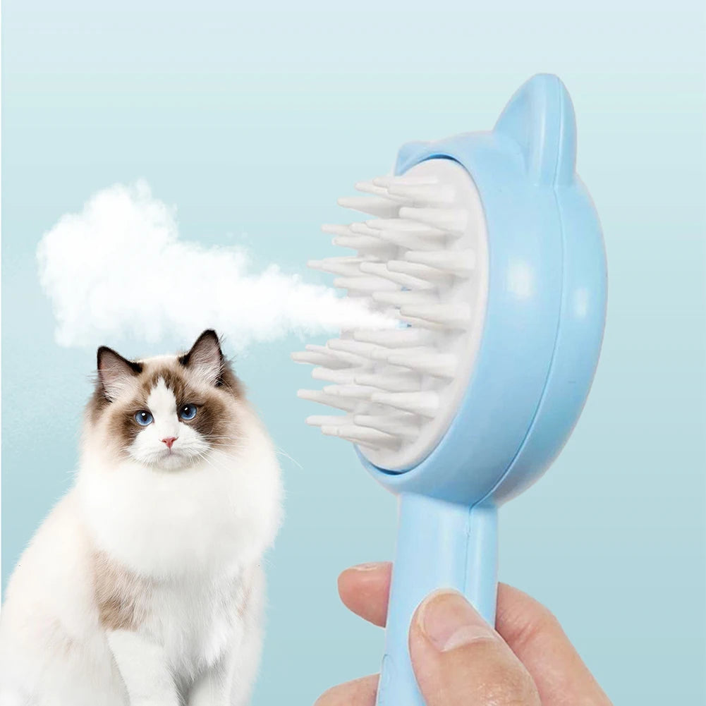 Rechargeable Mist Self Cleaning Pet Grooming Brush Multifunctional Slicker Tool