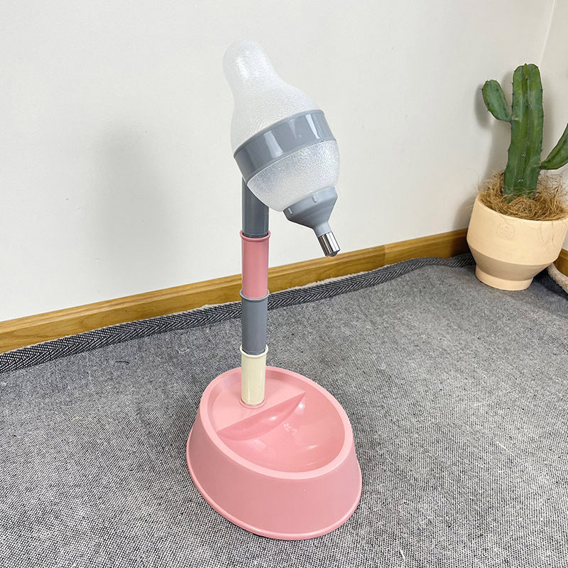 Adjustable Height Pet Water Dispenser Bowl Fountain Feeder
