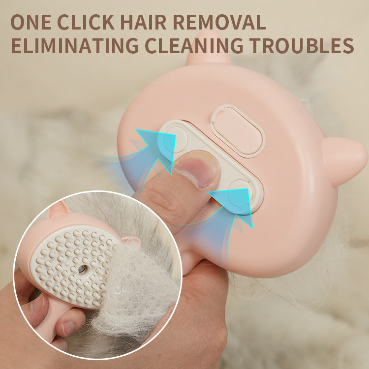Rechargeable Mist Self Cleaning Pet Grooming Brush Multifunctional Slicker Tool