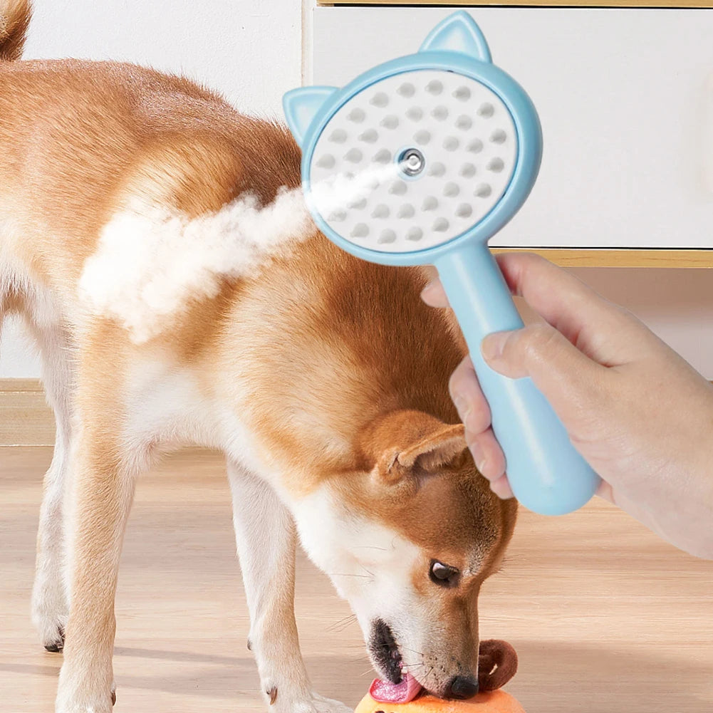 Rechargeable Mist Self Cleaning Pet Grooming Brush Multifunctional Slicker Tool