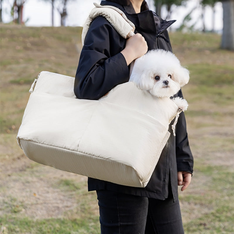 Portable Pet Car Seat Carrier With Safety Leash And Adjustable Support
