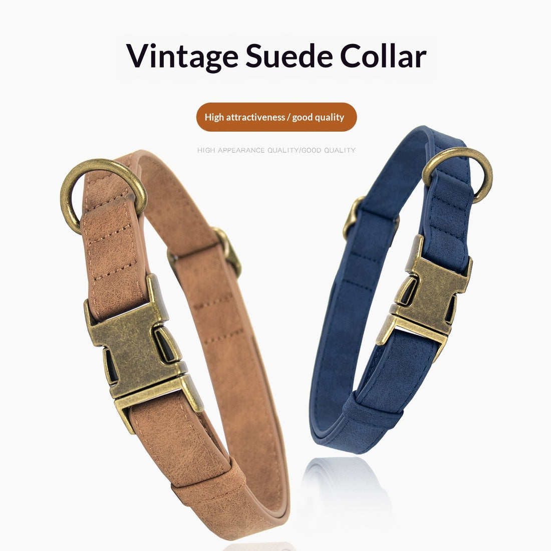 Retro Fashion Pet Leash And Collar Set