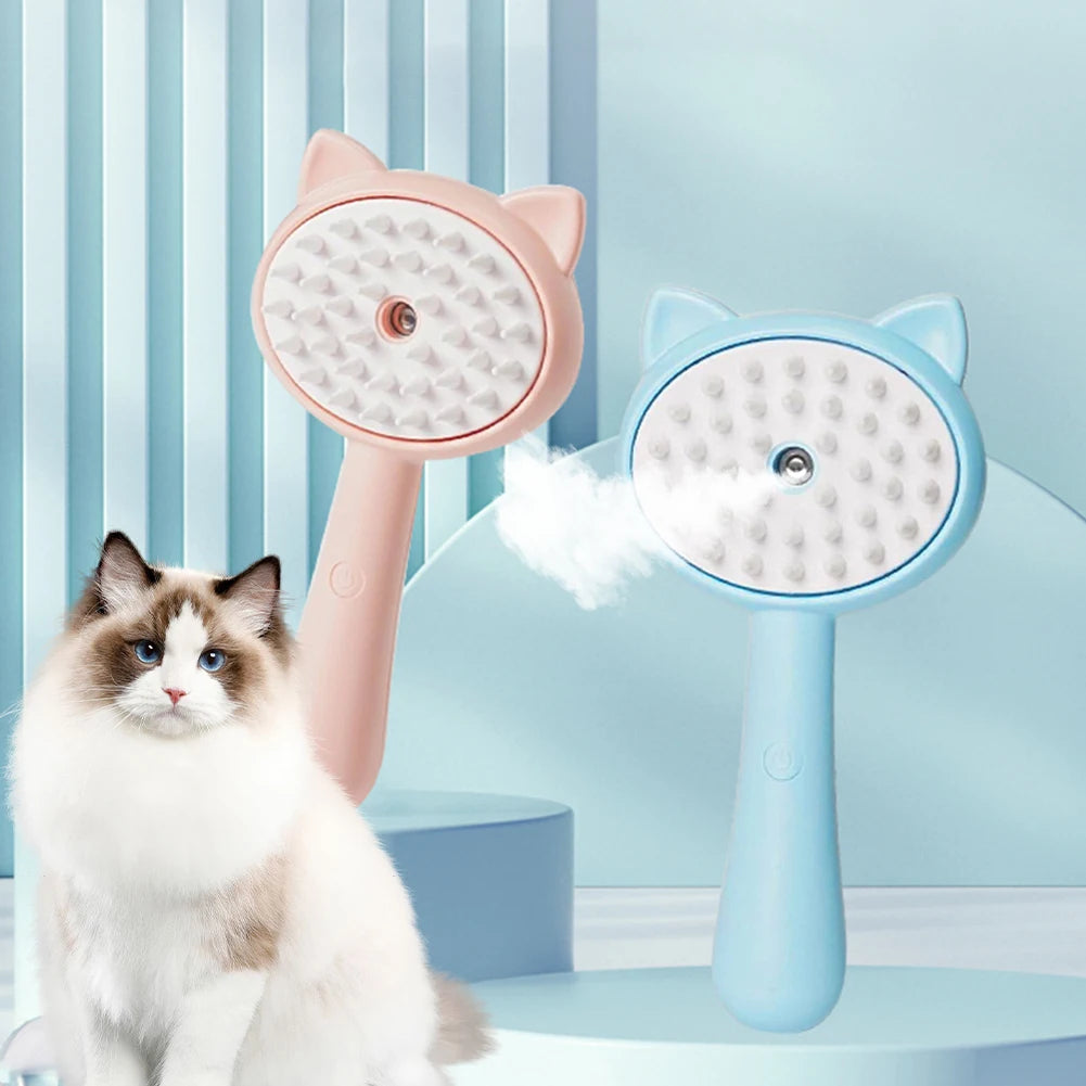 Rechargeable Mist Self Cleaning Pet Grooming Brush Multifunctional Slicker Tool