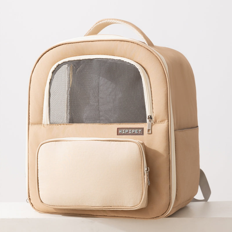 Breathable Pet Carrier Backpack With Mesh Window For Travel