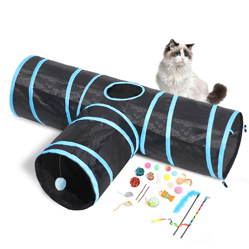 Foldable Pet Tunnel Climbing Play Toy Interactive Activity Path