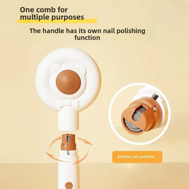 Rechargeable Two In One Pet Nail Trimmer And Grooming Comb