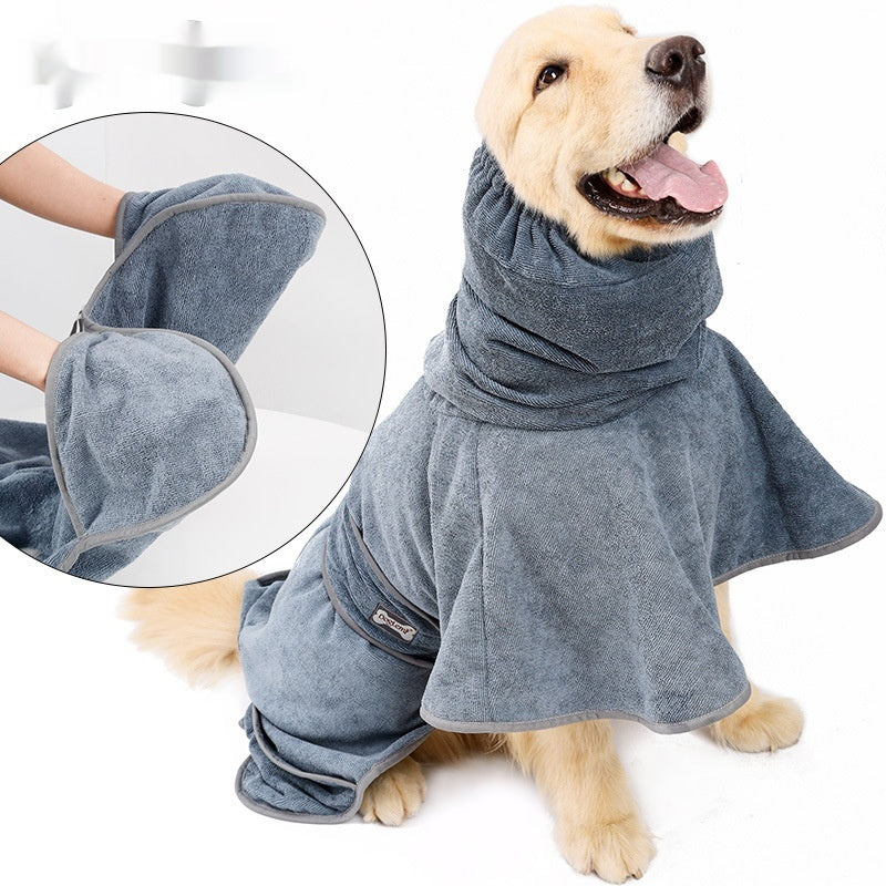 Cotton Pet Bath Towel Strong Absorbent Quick Drying