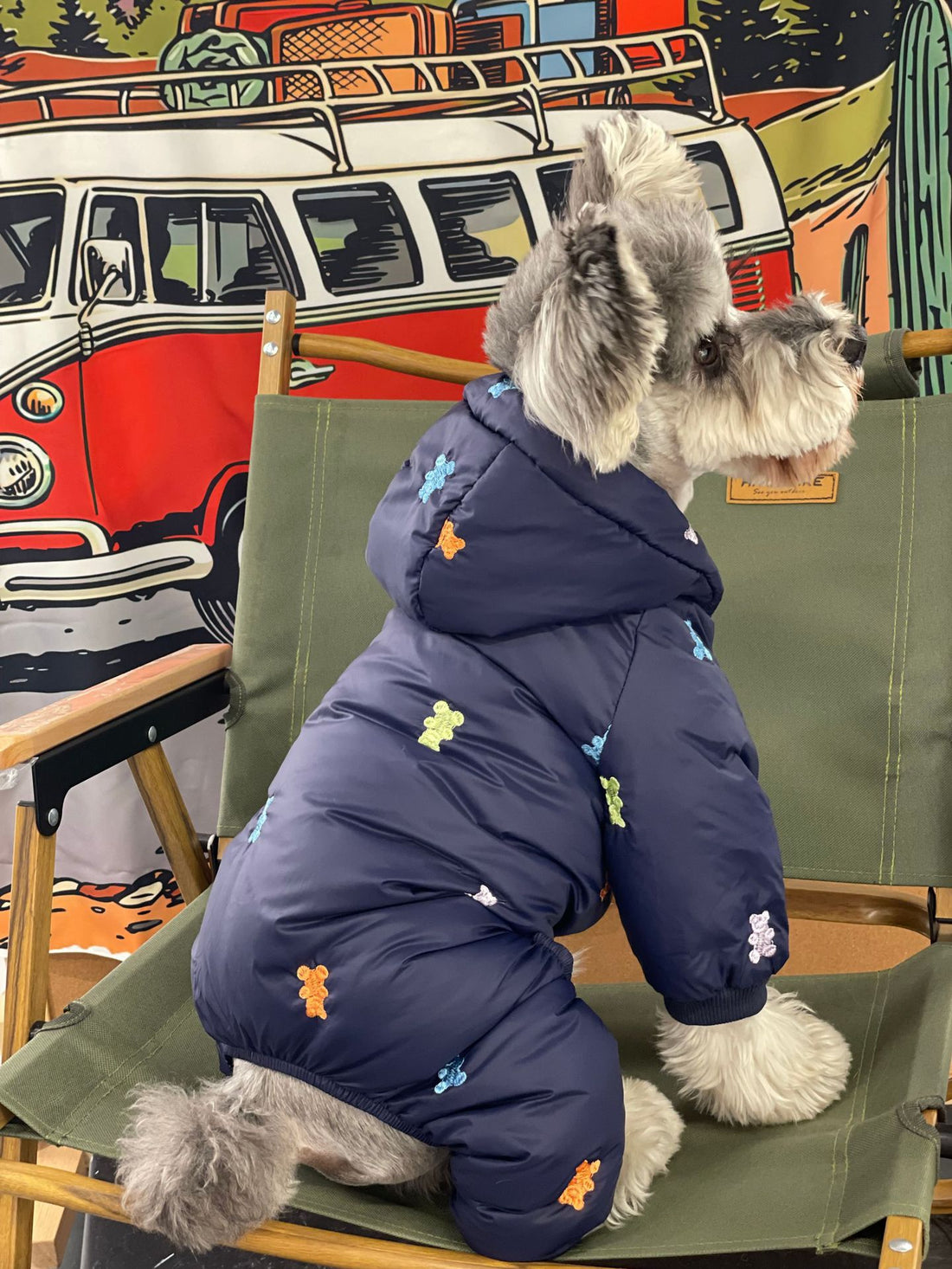Warm Hooded Pet Down Jacket Four Feet Clothing