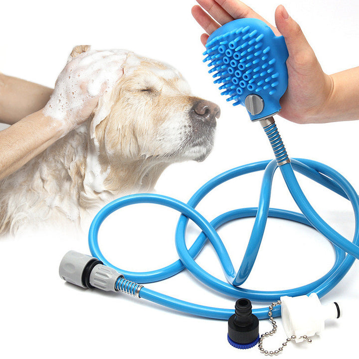 Outdoor Pet Bath Shower Cleaning Brush Grooming Tool