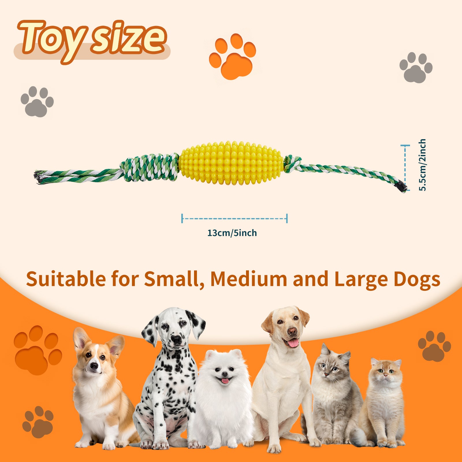 Interactive Pet Toothbrush Chew Toy For Aggressive Chewers